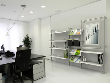 INUNO - Modular extruded aluminium office shelving by STUDIO T - view 2